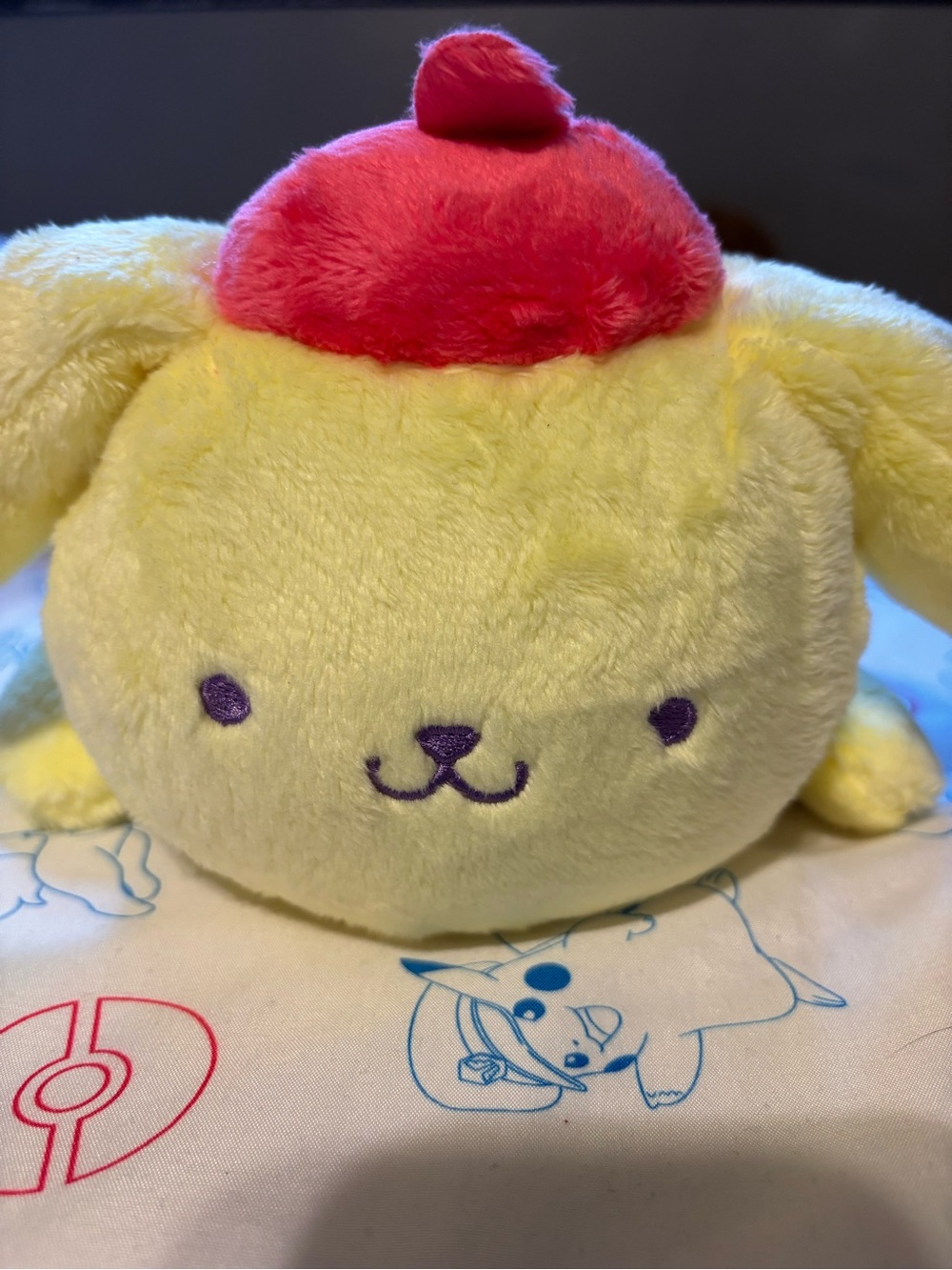 Hello Kitty Yellow Plush Puppy with Pink Hat